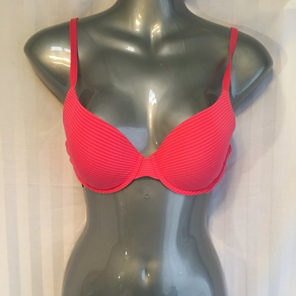 Victoria's Secret 34B Pink Uplift Semi Demi Bra Adjustable Straps Underwire - Picture 2 of 11